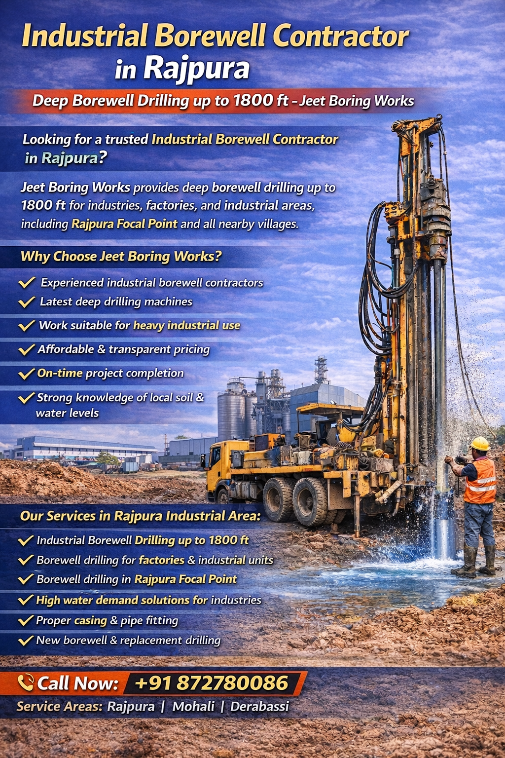 Industrial Borewell Contractor in Rajpura