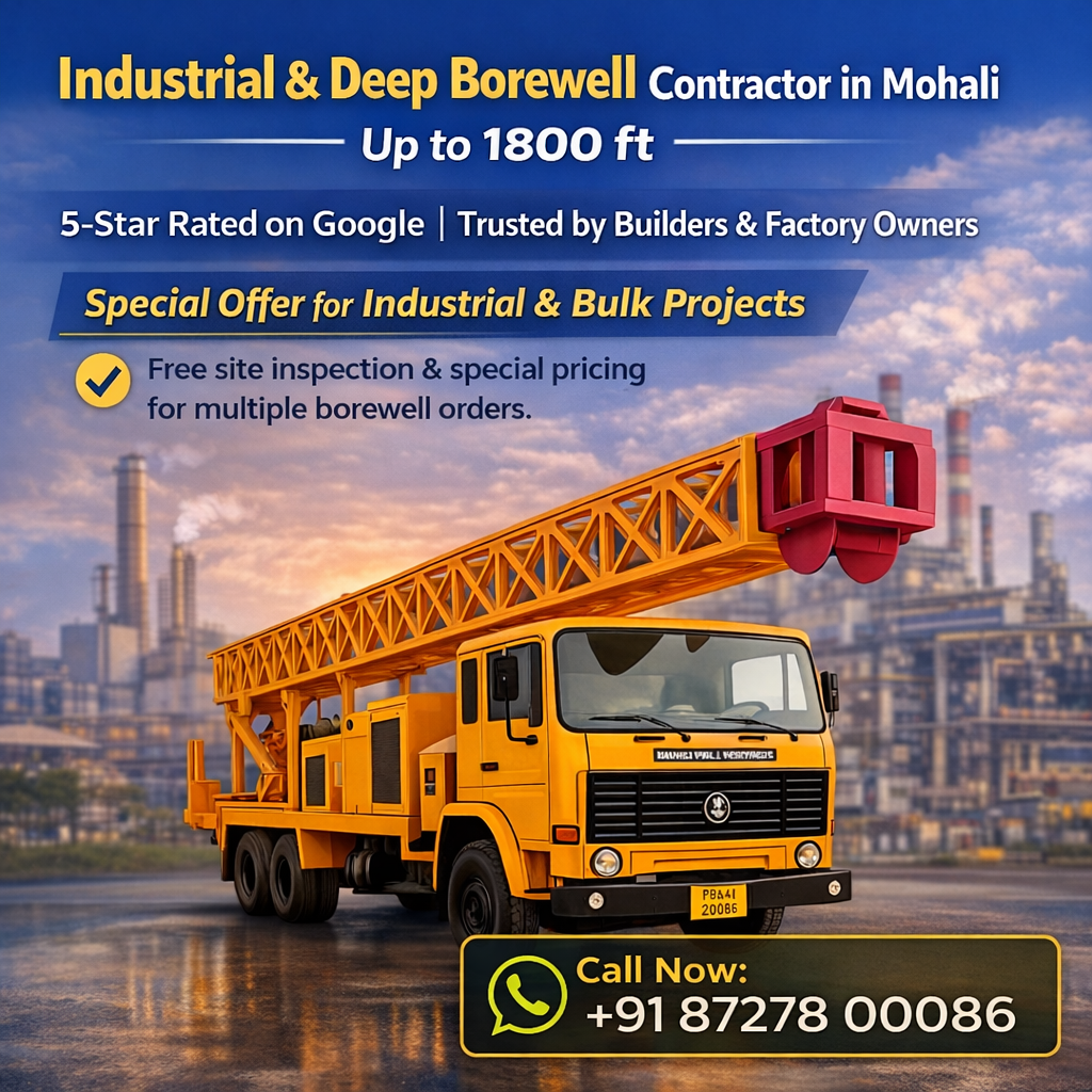 Housing Society Borewell Drilling in Zirakpur