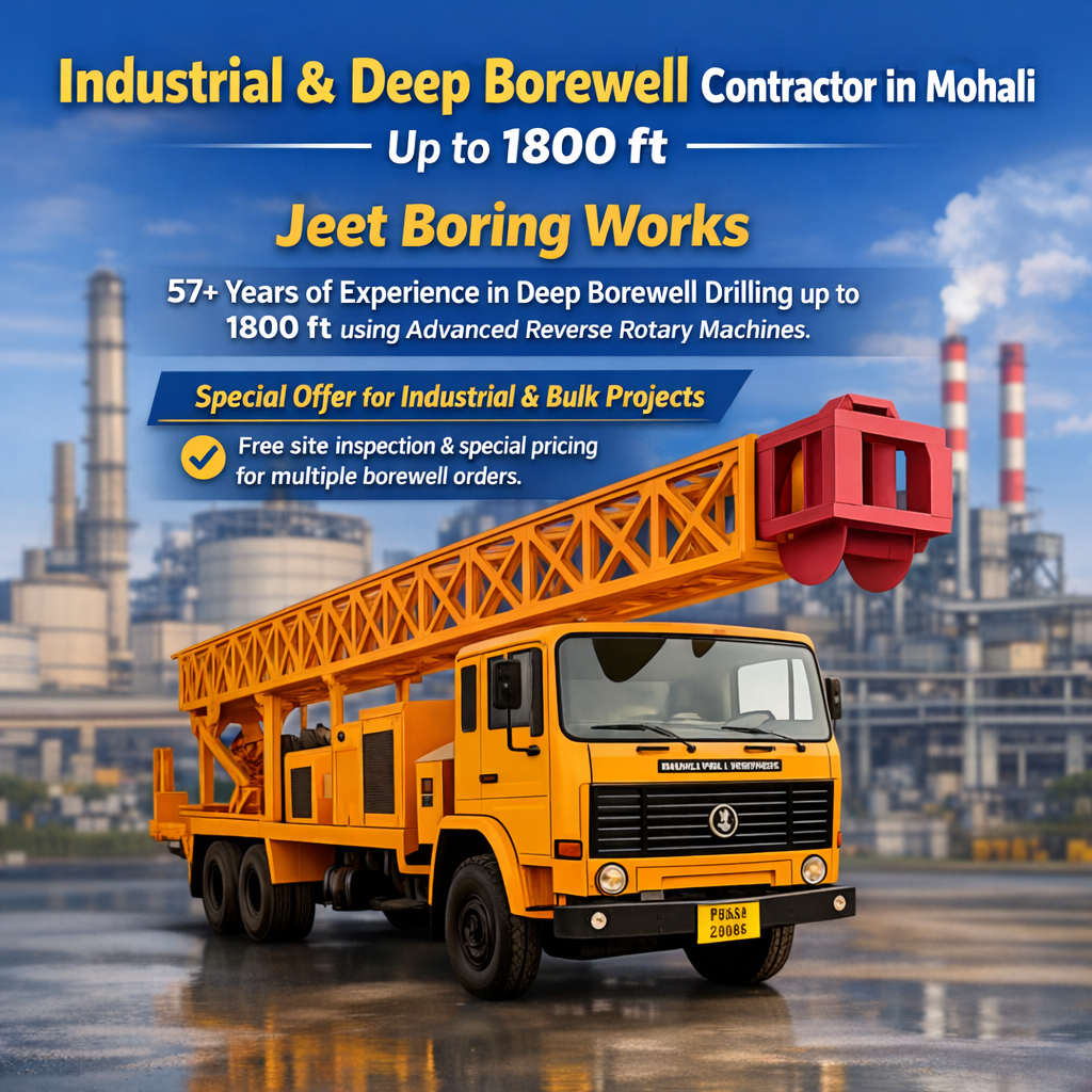 Industrial Borewell Contractor in Mohali – Jeet Boring Works